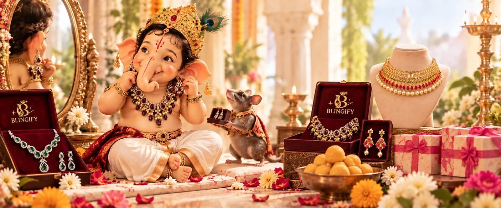 Indian woman wearing Blingify jewelry