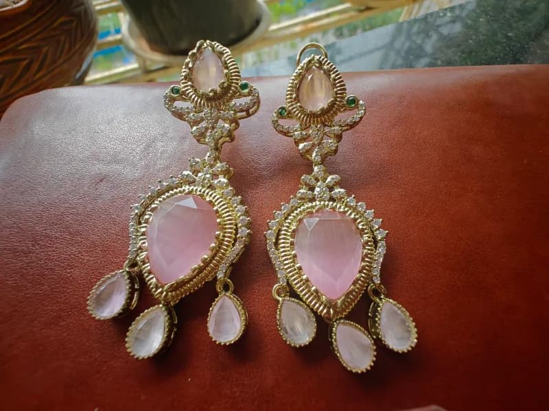 Gold Chandelier Drop Earrings — view 2 of 4