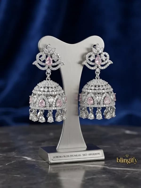 Silver Jhumka Earrings