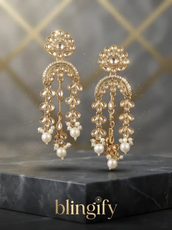 Long Floral Drop Earrings — view 2 of 2