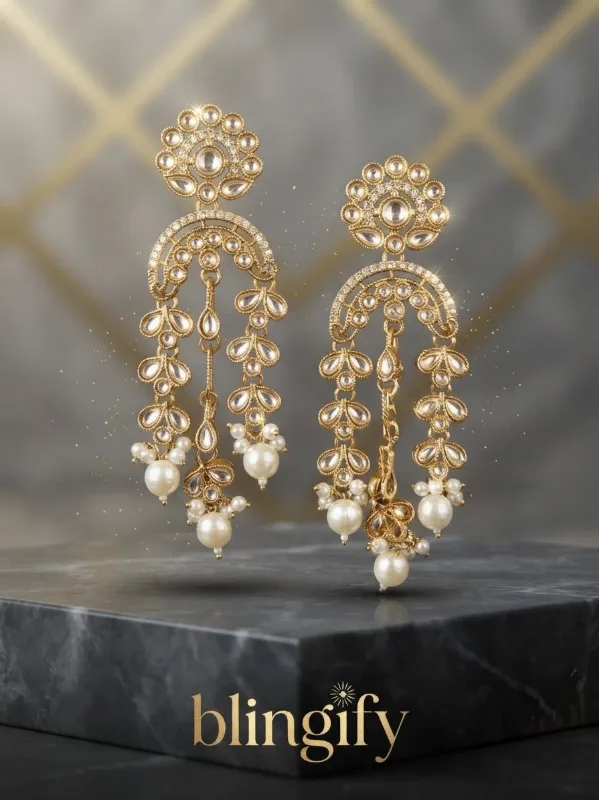Long Floral Drop Earrings — view 2 of 2