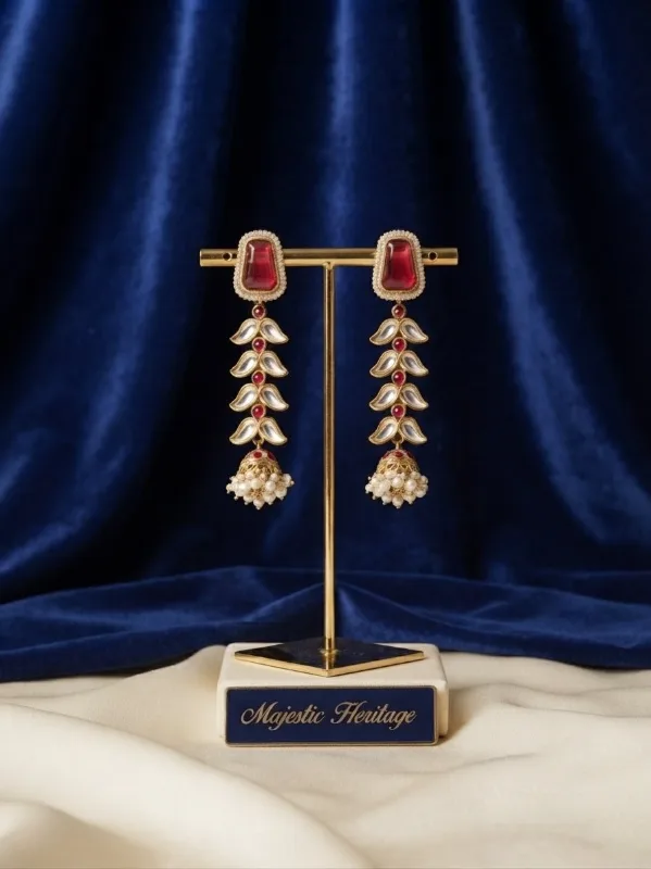 Long Pearl Fringe Drop Earrings — view 3 of 3