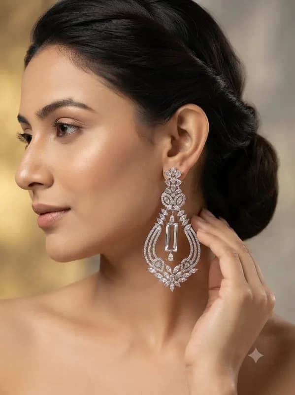 Diamond Chandelier Drop Earrings — view 2 of 3