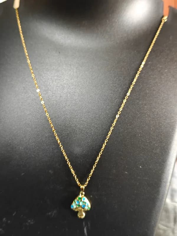 Mosaic Enamel Pendant Necklace — view 2 of 2