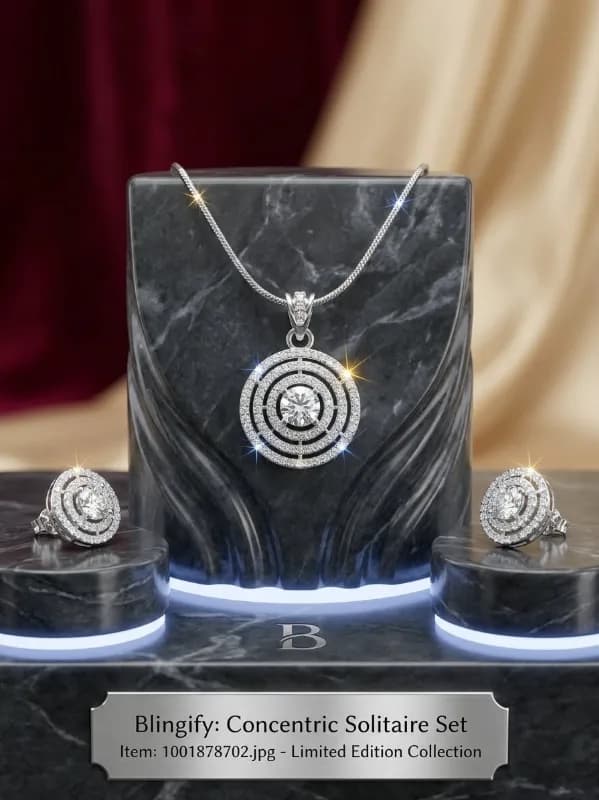 Blingify Concentric Solitaire Set