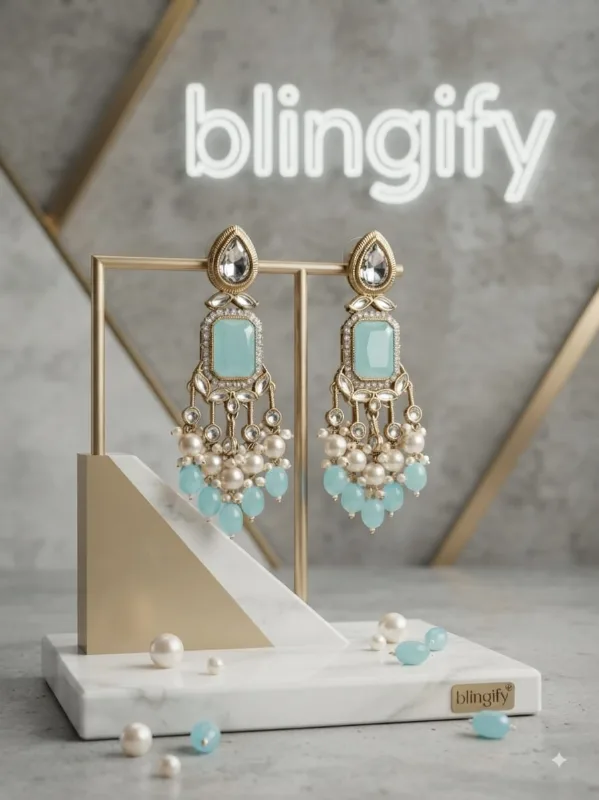 Kundan and Pearl Earrings