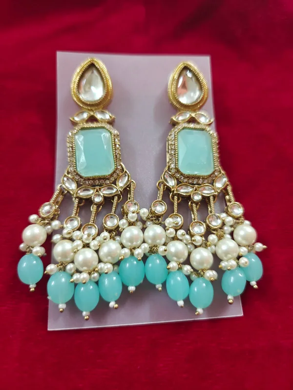 Kundan and Pearl Earrings — view 4 of 4