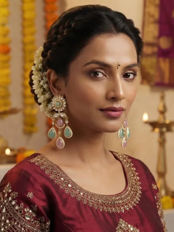 Kundan Chandbali Earrings