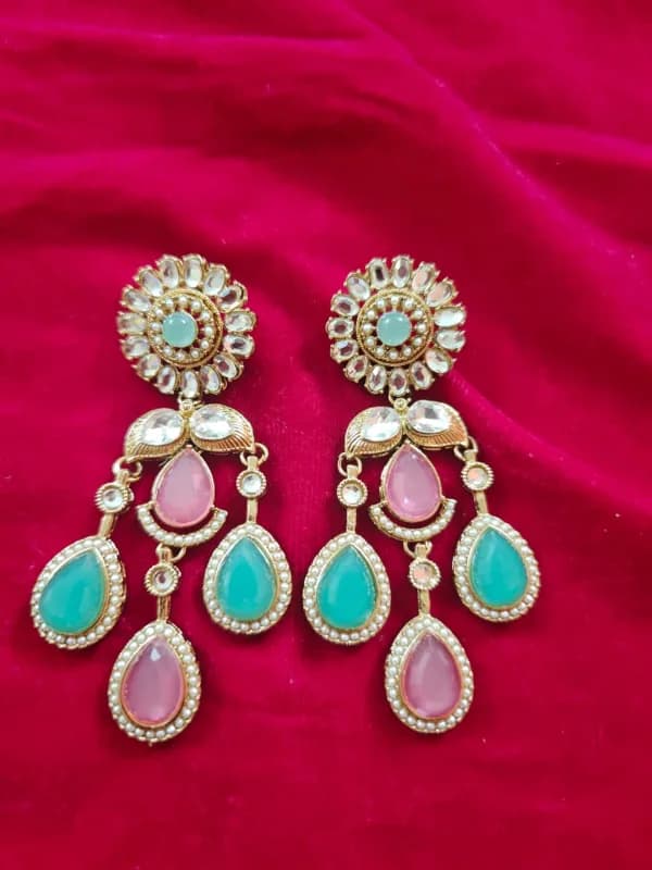 Kundan Chandbali Earrings — view 2 of 2