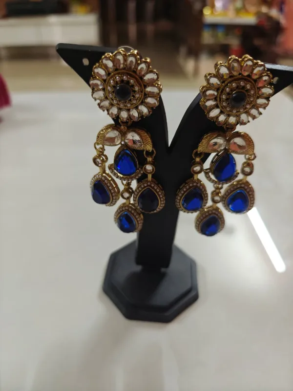 Kundan Chandbali Earrings — view 2 of 2