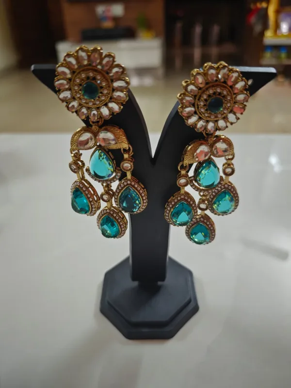 Kundan Chandbali Earrings — view 2 of 2