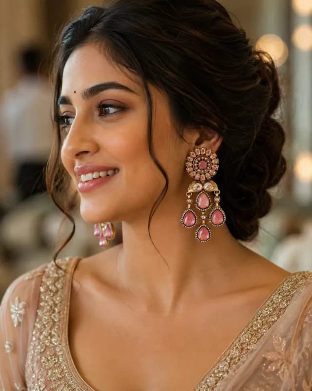 Kundan Chandbali Earrings