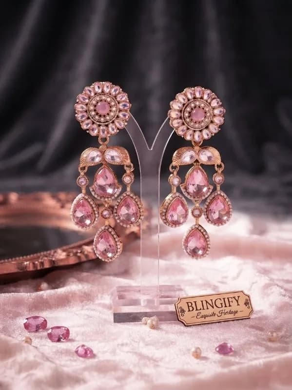 Kundan Chandbali Earrings — view 2 of 2