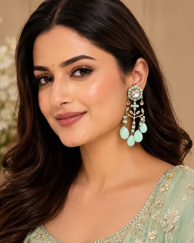 Pearl Floral Drop Earrings