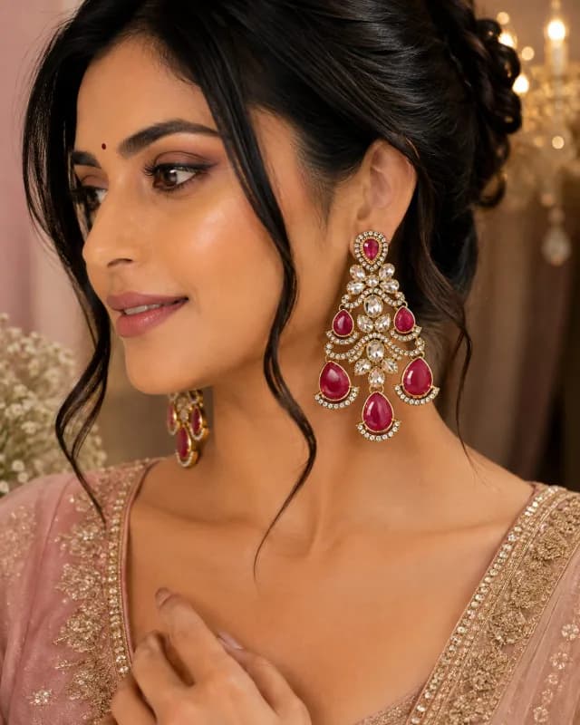 statement chandelier earrings