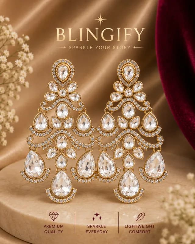 statement chandelier earrings