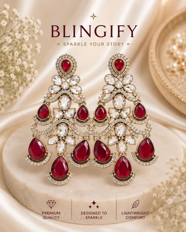 statement chandelier earrings — view 3 of 3