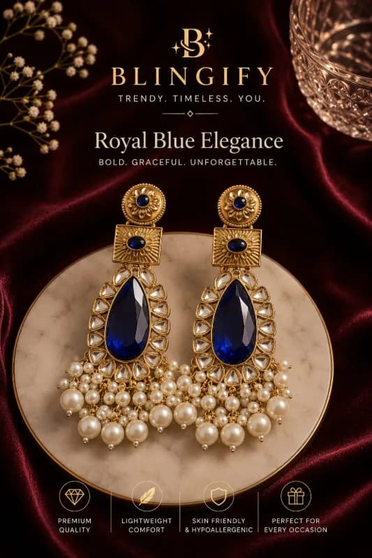 Anika Ruby Kundan Earrings — view 2 of 2