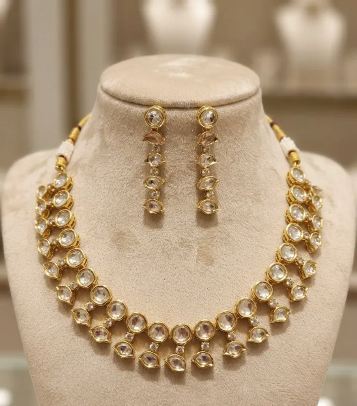 Kundan Necklace & Earring Set - Shine Every Moment — view 2 of 4