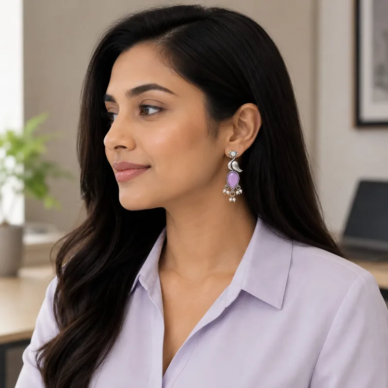 Blingify Peacock Drop Earrings