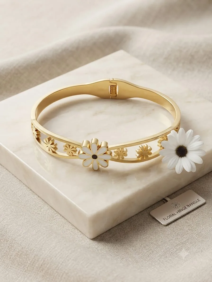 Floral Hinge Bangle — view 2 of 2