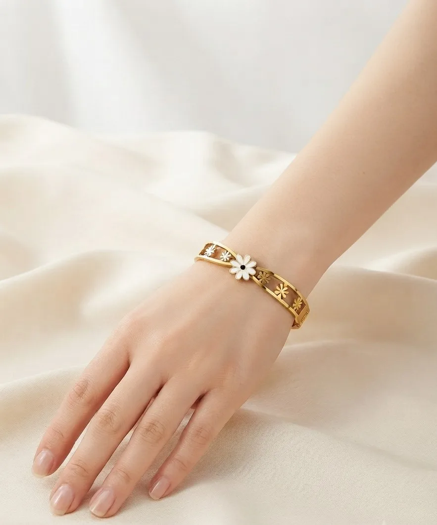 Floral Hinge Bangle
