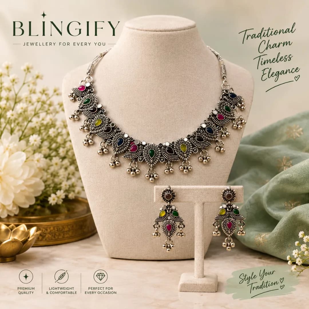 Meherbaan Multicolour Kite Necklace Set - Multicolour