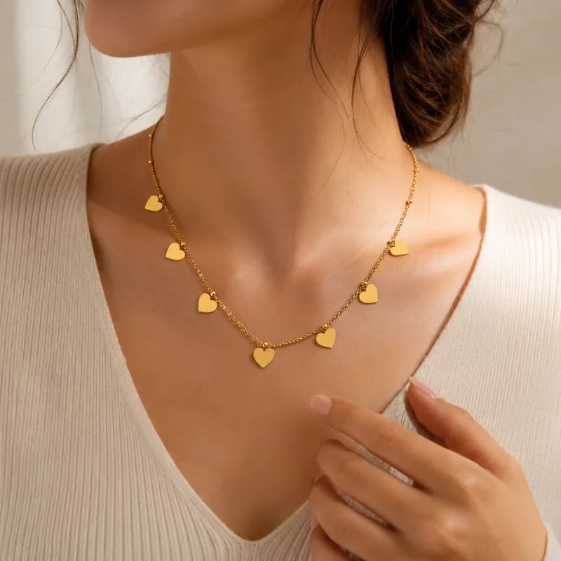 Golden Heart Charm Necklace — view 2 of 2