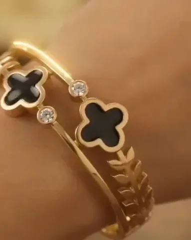 Black Clover Open Cuff Bracelet — video